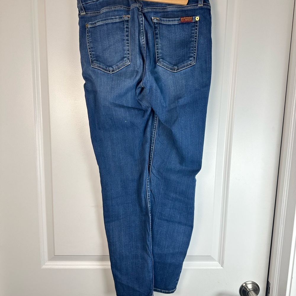 7 For All Mankind Ankle Skinny Distressed Jeans Women’s 28 Medium Wash - Picture 7 of 8